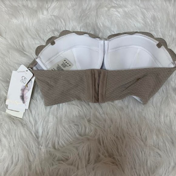 NEW Jessica Simpson Scallop Bandeau Bikini - Picture 4 of 5